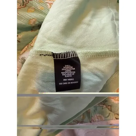 Torrid Maxi Of Shoulder Dress Light Green Floral Spring Princess Fairy Plus 1 - Picture 6 of 7